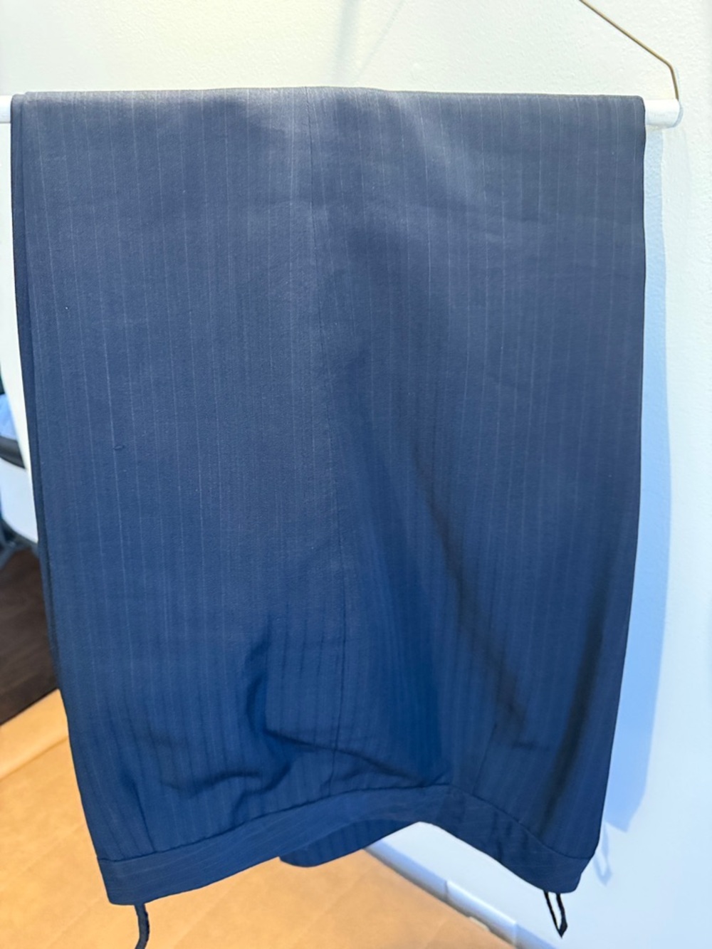 Le Suit Navy Pinstripe Trousers